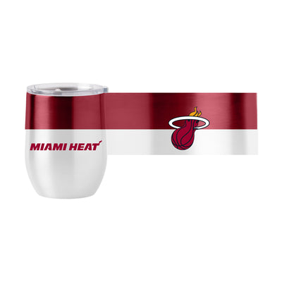 Miami Heat Color Block 16 oz Stainless Curved Beverage