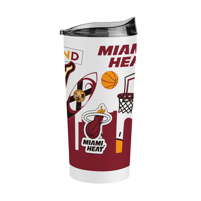 Miami Heat 20oz Native Powder Coat Tumbler - Logo Brands