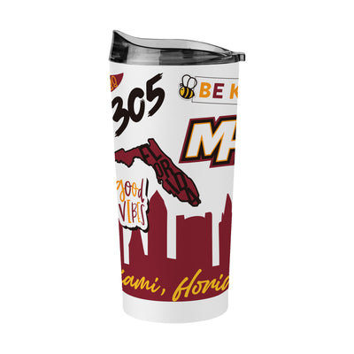 Miami Heat 20oz Native Powder Coat Tumbler - Logo Brands