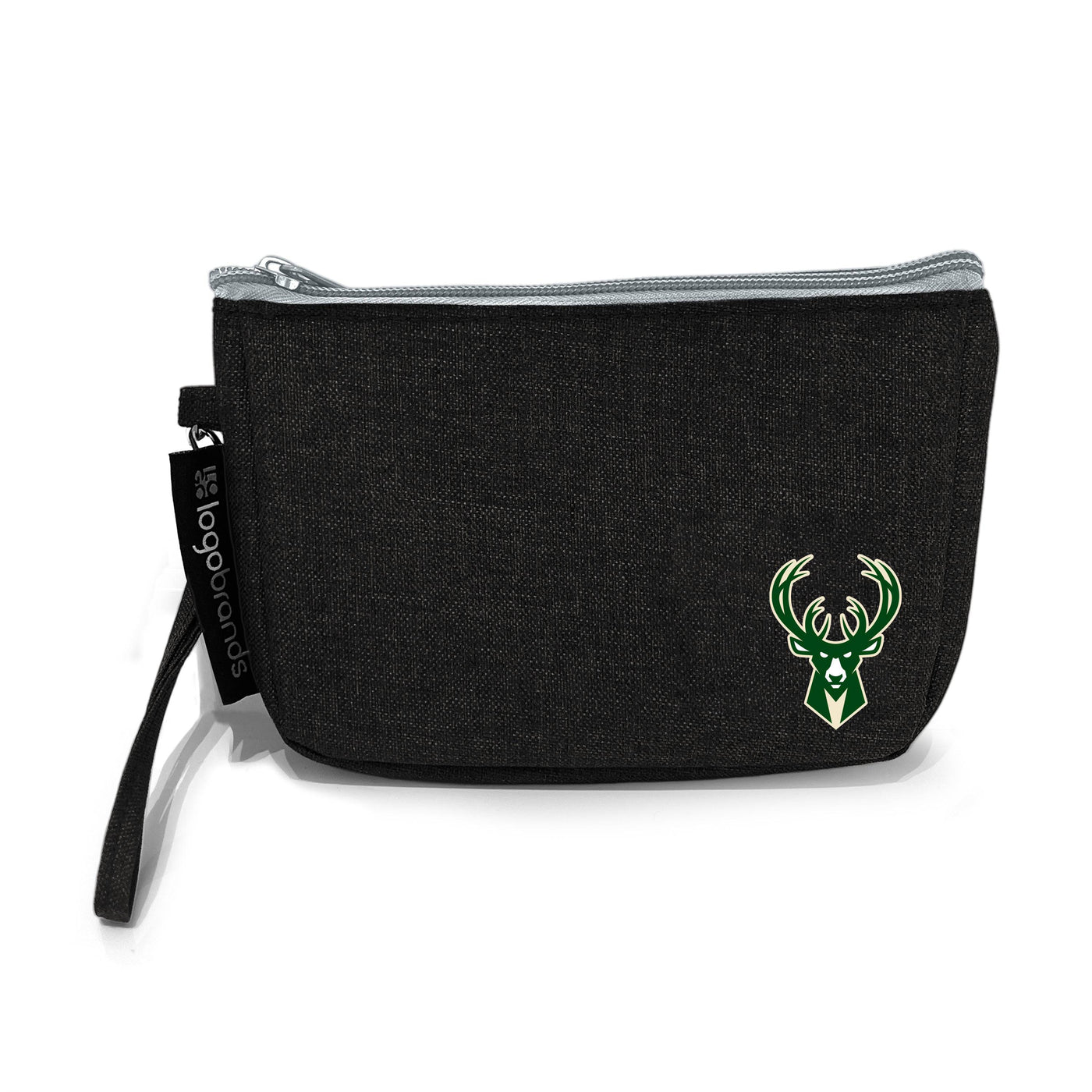 Milwaukee Bucks Black Crosshatch Wristlet