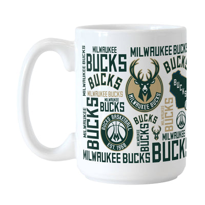 Milwaukee Bucks 15oz Spirit Sublimated Mug