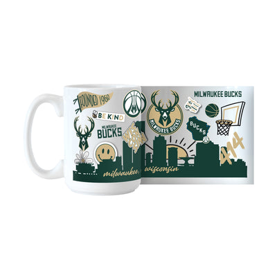 Milwaukee Bucks 15oz Native Sublimated Mug