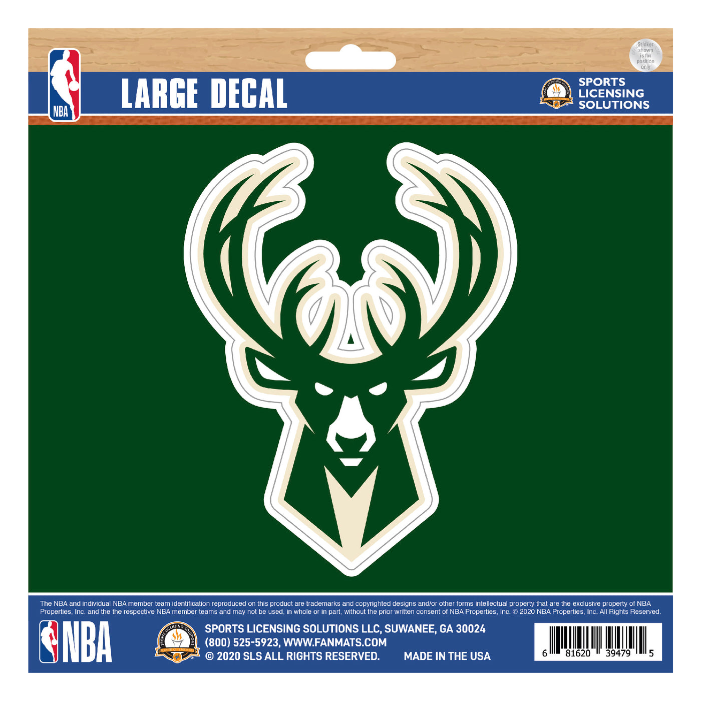 NBA - Milwaukee Bucks Large Decal