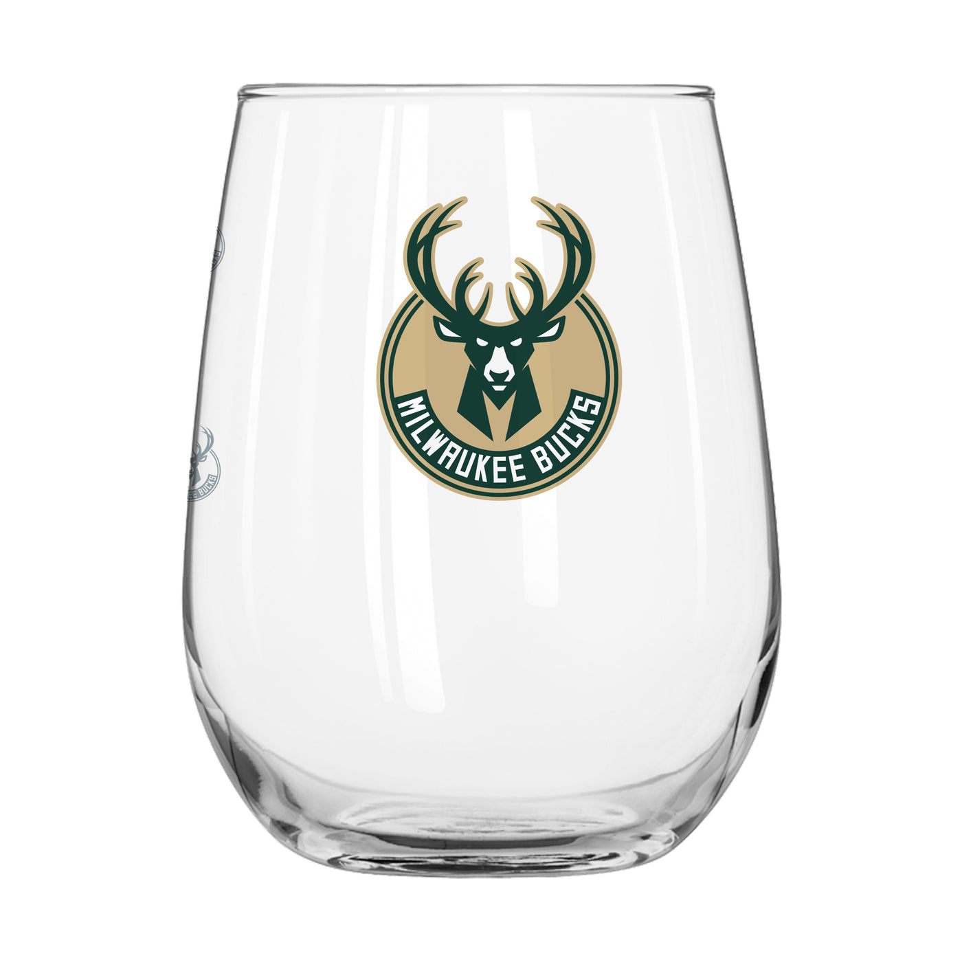 Milwaukee Bucks 16oz Satin Etch Curved Beverage Glass