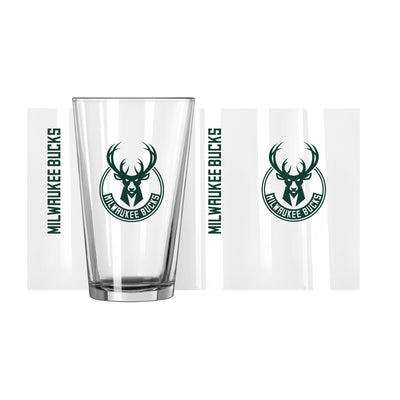 Milwaukee Bucks 16oz Gameday Pint Glass - Logo Brands