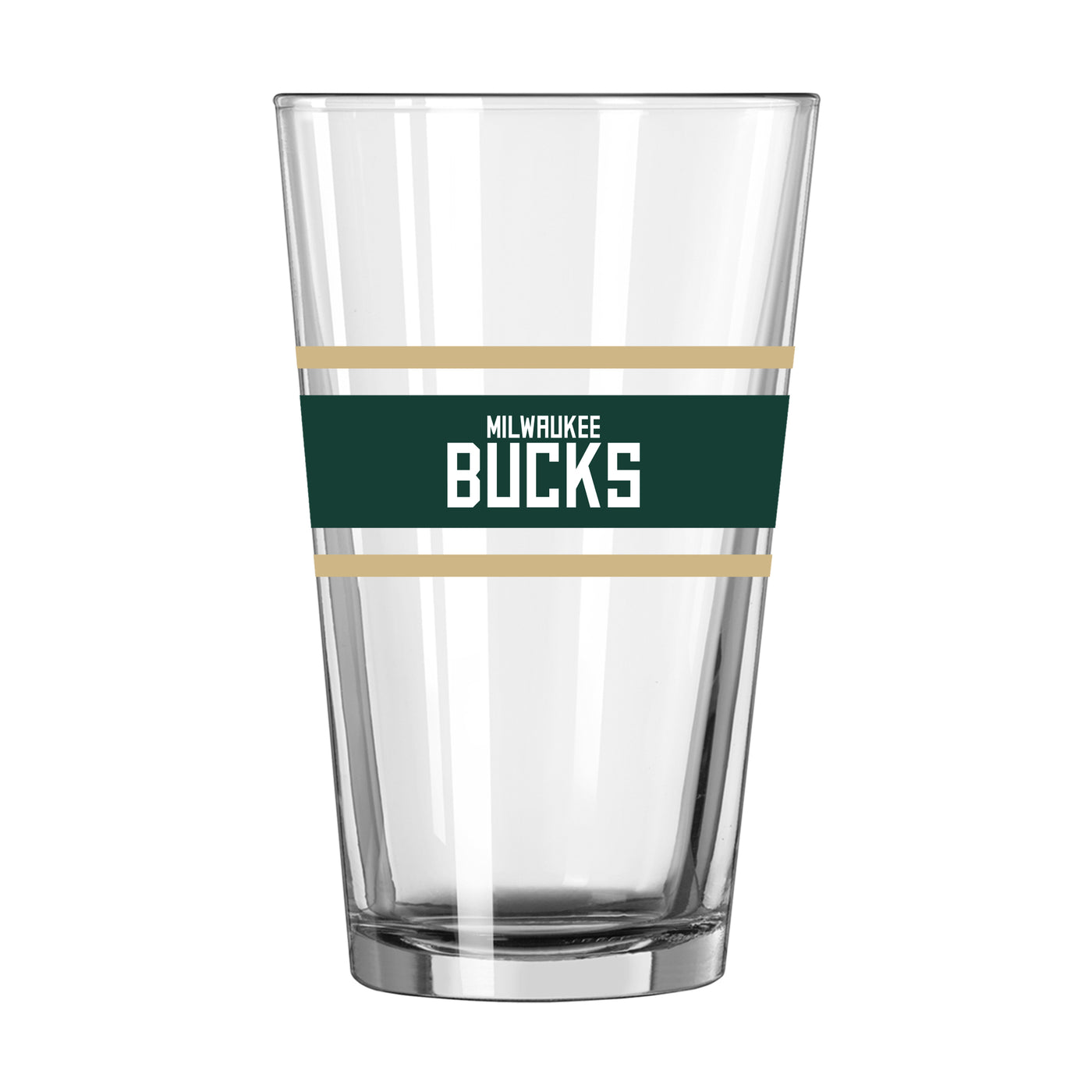 Milwaukee Bucks 16oz Stripe Pint Glass
