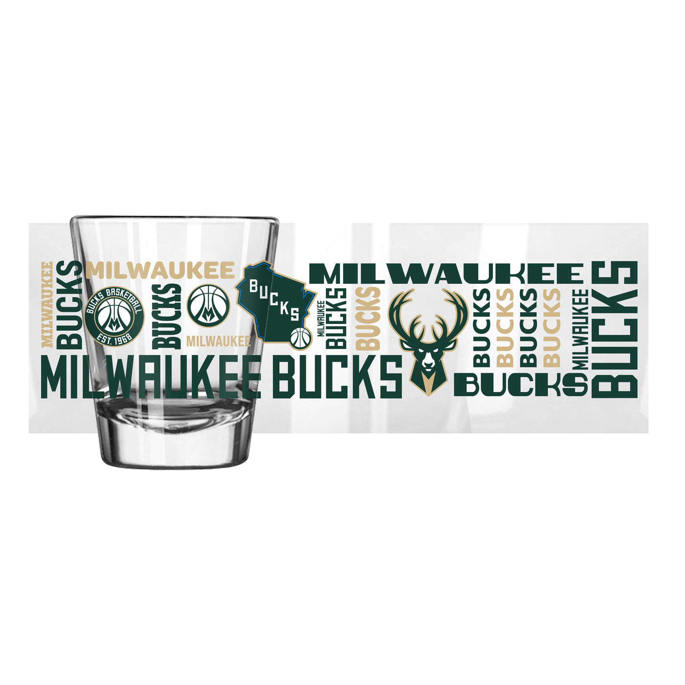 Milwaukee Bucks 2oz Spirit Shot Glass - Logo Brands