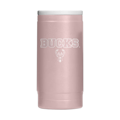 Milwaukee Bucks 12oz Stencil Powdercoat SlimCan Coolie