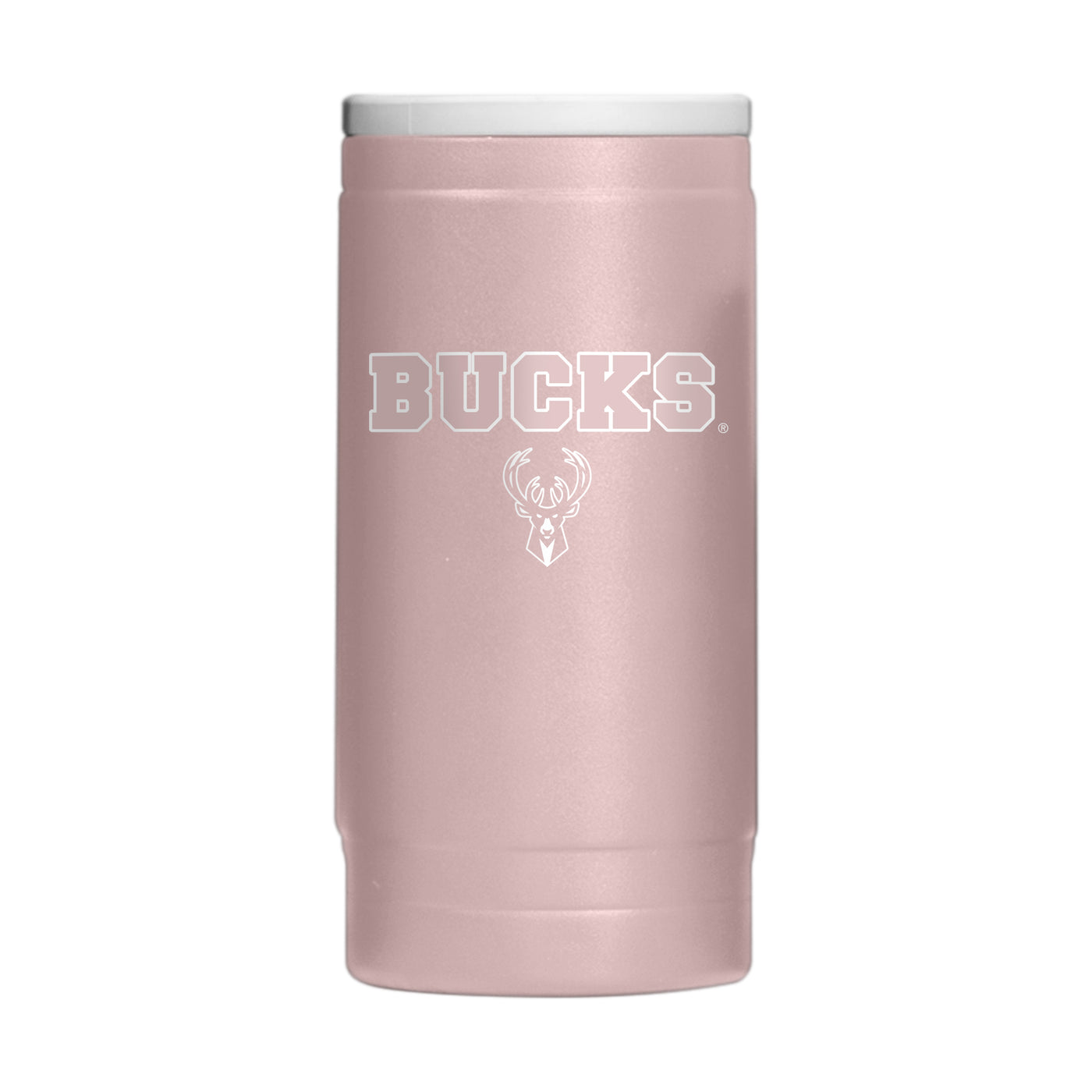 Milwaukee Bucks 12oz Stencil Powdercoat SlimCan Coolie