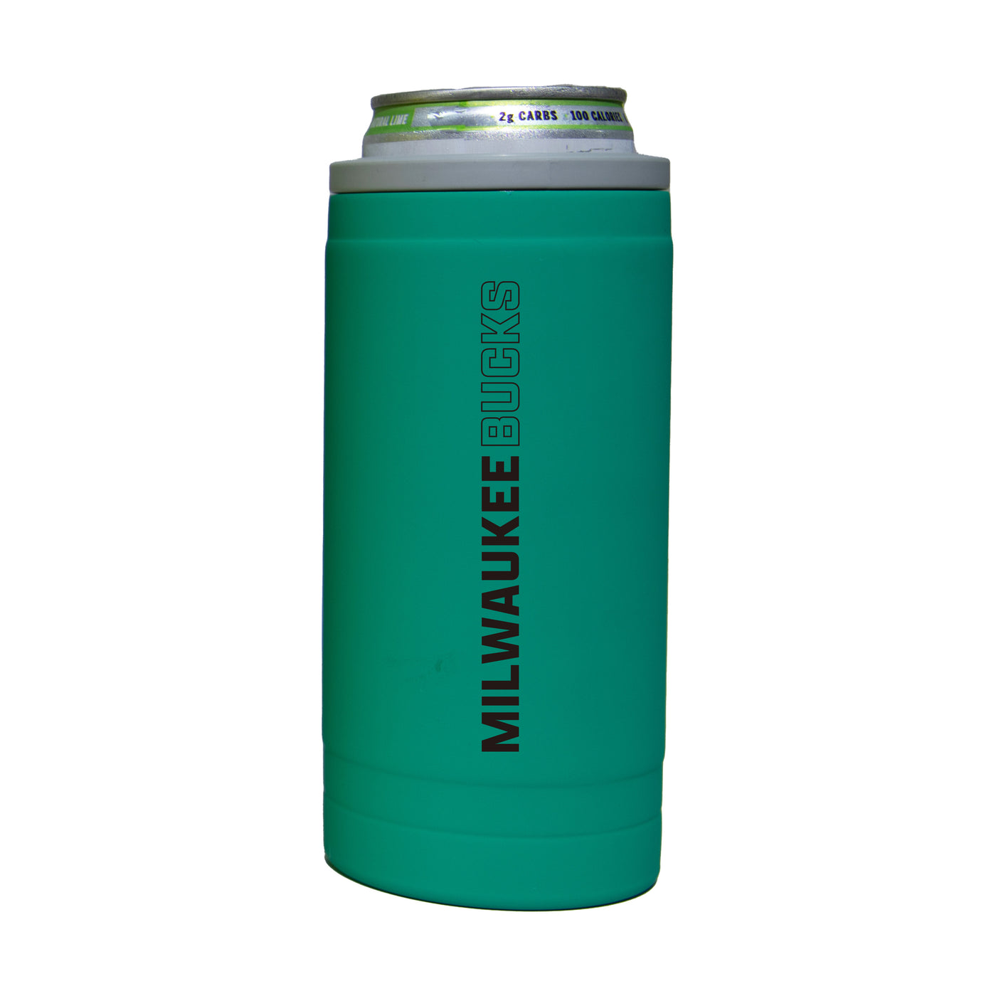 Milwaukee Bucks 12oz Optic Stacked Soft Touch Slim Coolie