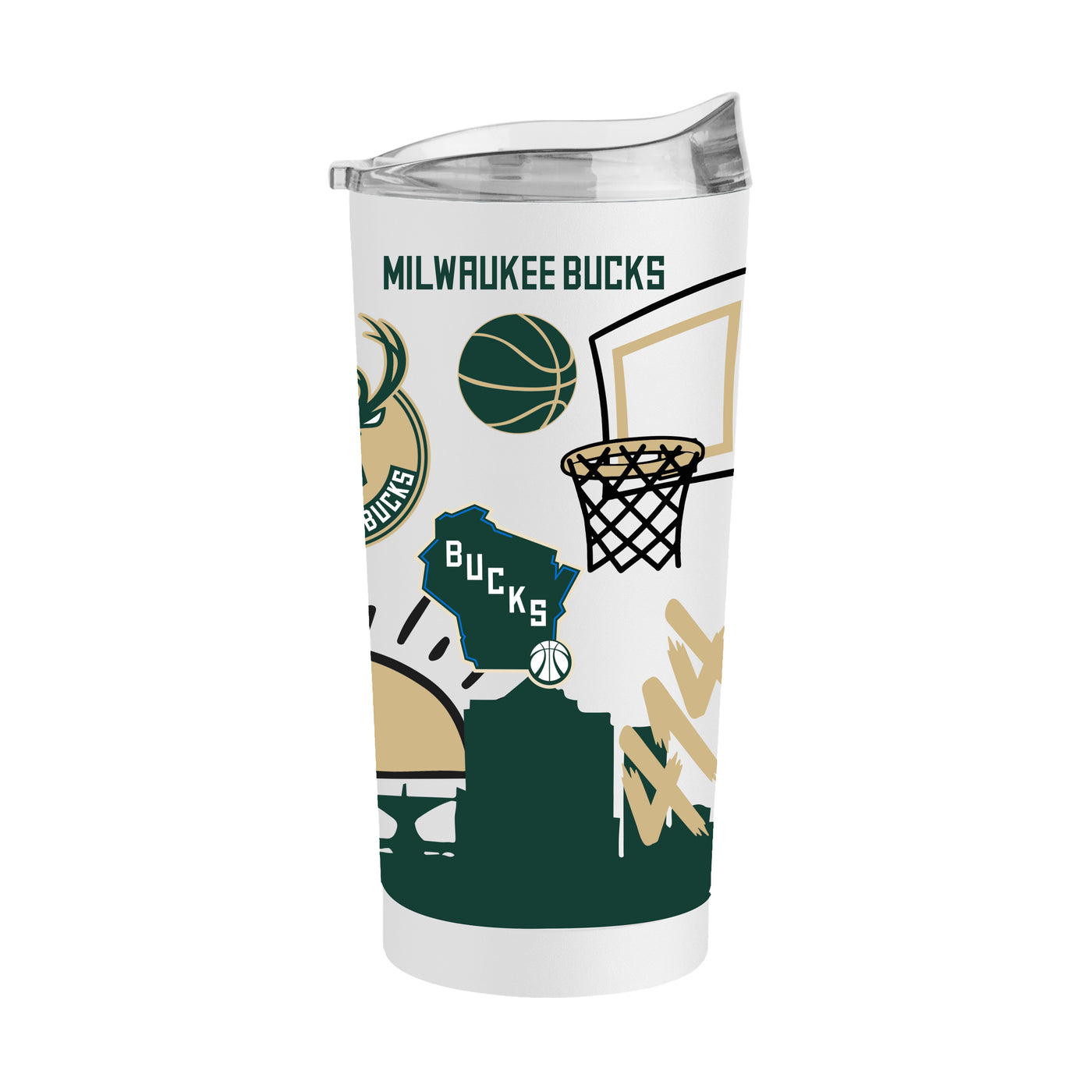 Milwaukee Bucks 20oz Native Powder Coat Tumbler