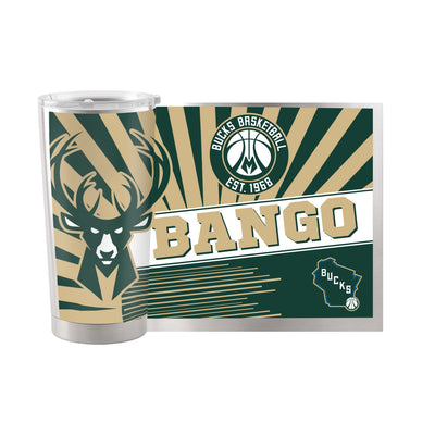 Milwaukee Bucks 20oz Mascot Stainless Steel Tumbler - Logo Brands