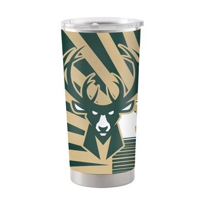 Milwaukee Bucks 20oz Mascot Stainless Steel Tumbler - Logo Brands