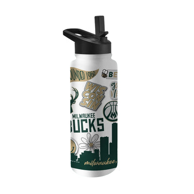 Milwaukee Bucks 34oz Native Quencher Bottle