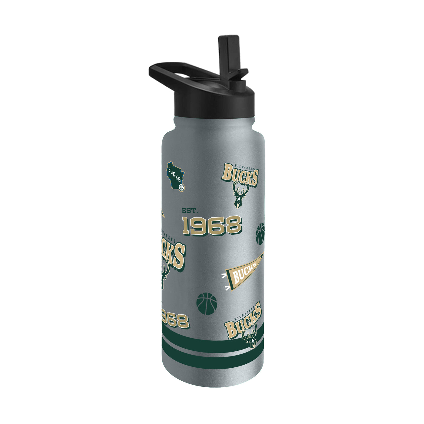 Milwaukee Bucks 34oz TJX Native Quencher Bottle