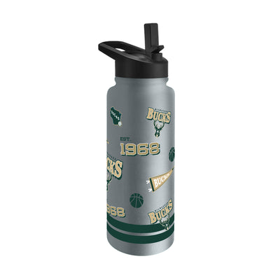 Milwaukee Bucks 34oz TJX Native Quencher Bottle
