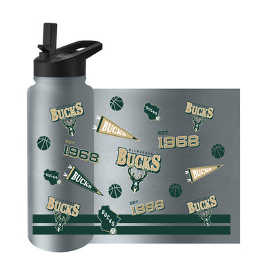 Milwaukee Bucks 34oz TJX Native Quencher Bottle