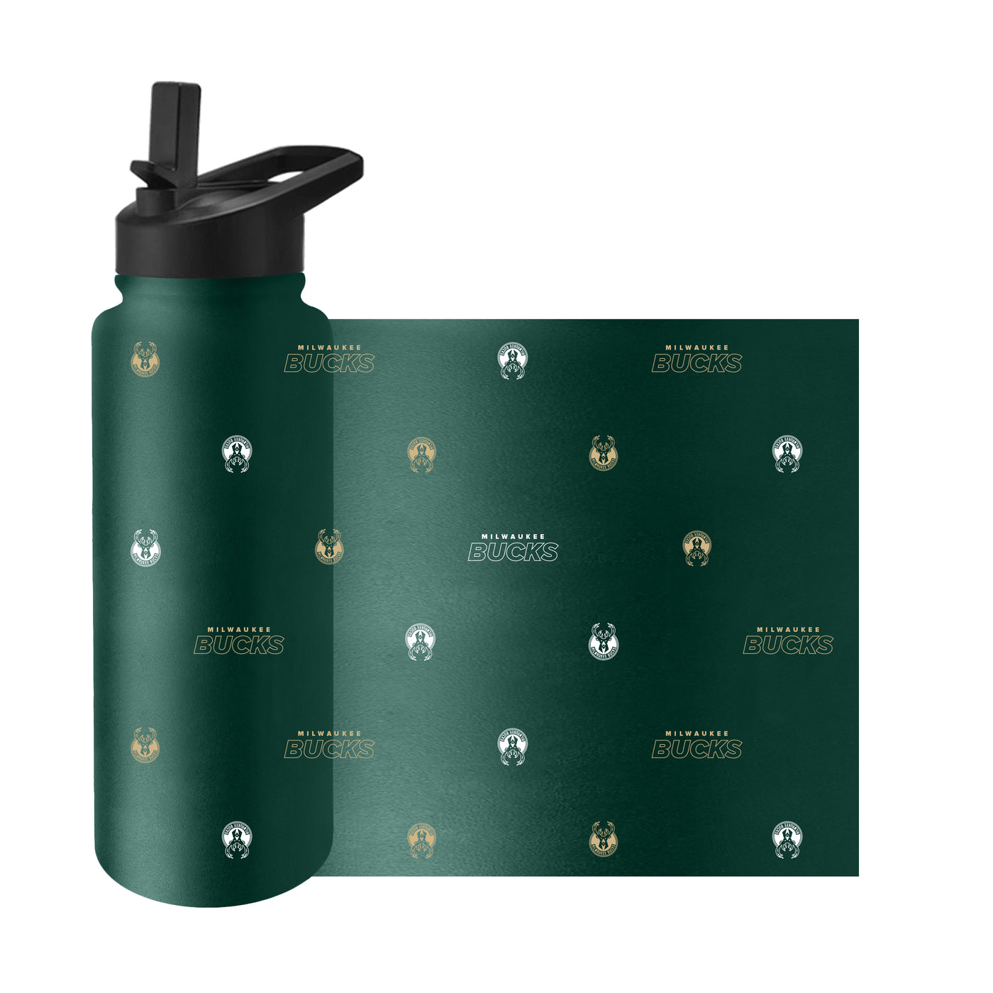 Milwaukee Bucks 34oz Step And Repeat Quencher Bottle