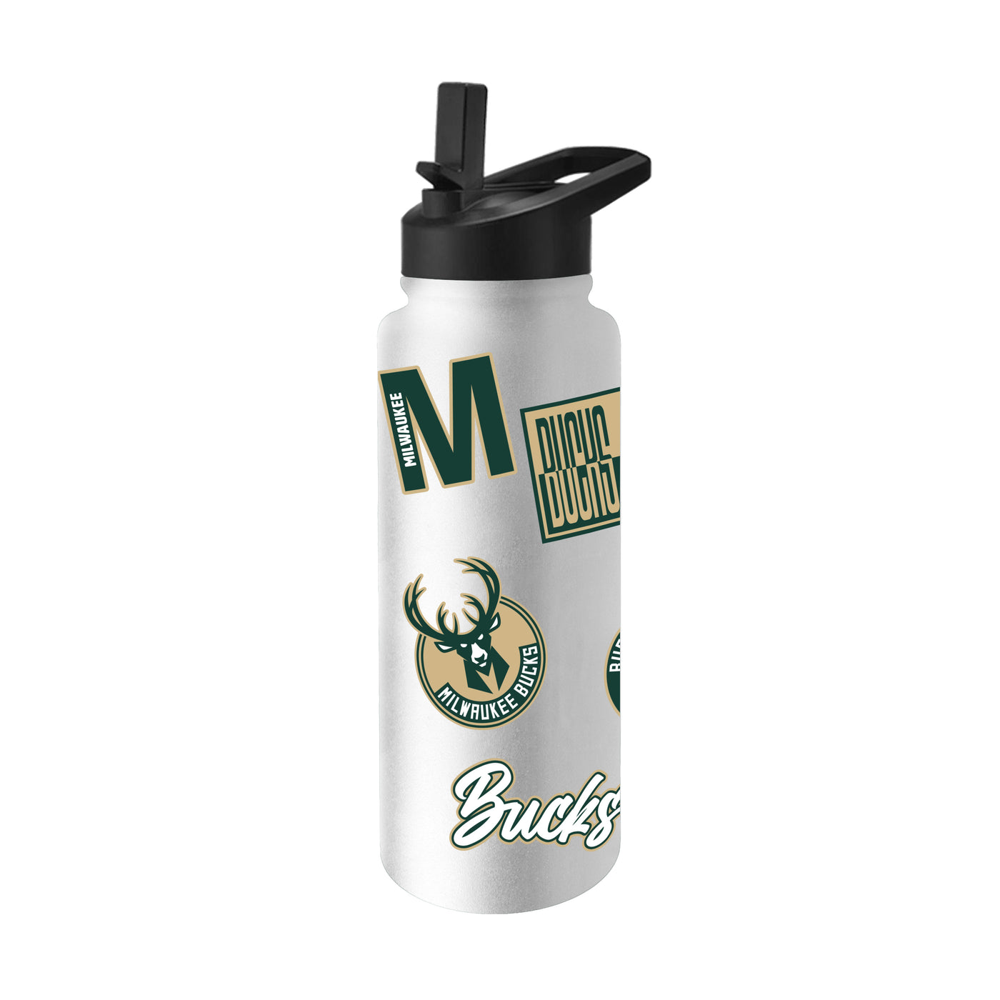 Milwaukee Bucks 34oz White Dreamweave Quencher Bottle