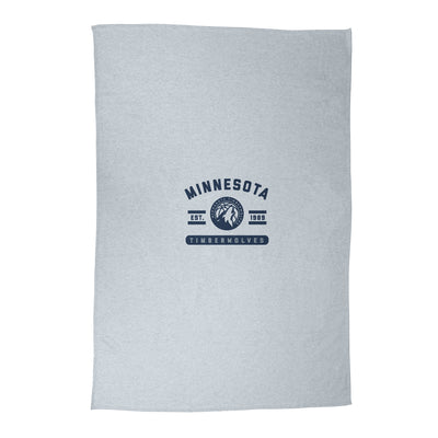 Minnesota Timberwolves Athletic Gray Sublimated Sweatshirt Blanket