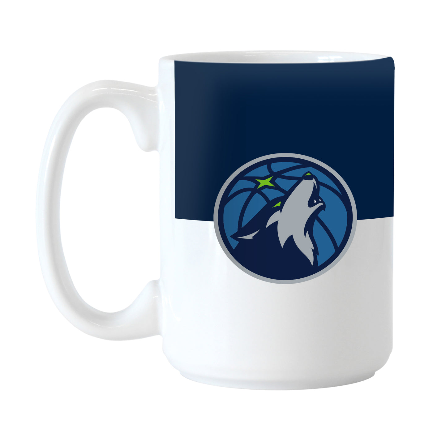 Minnesota Timberwolves Color Block 15 oz Sublimated Mug