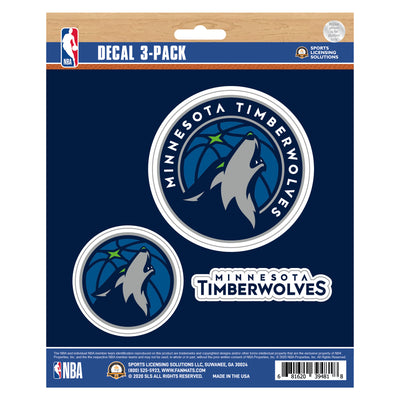NBA - Minnesota Timberwolves Decal 3-pk