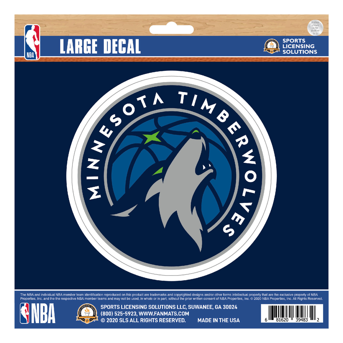 NBA - Minnesota Timberwolves Large Decal