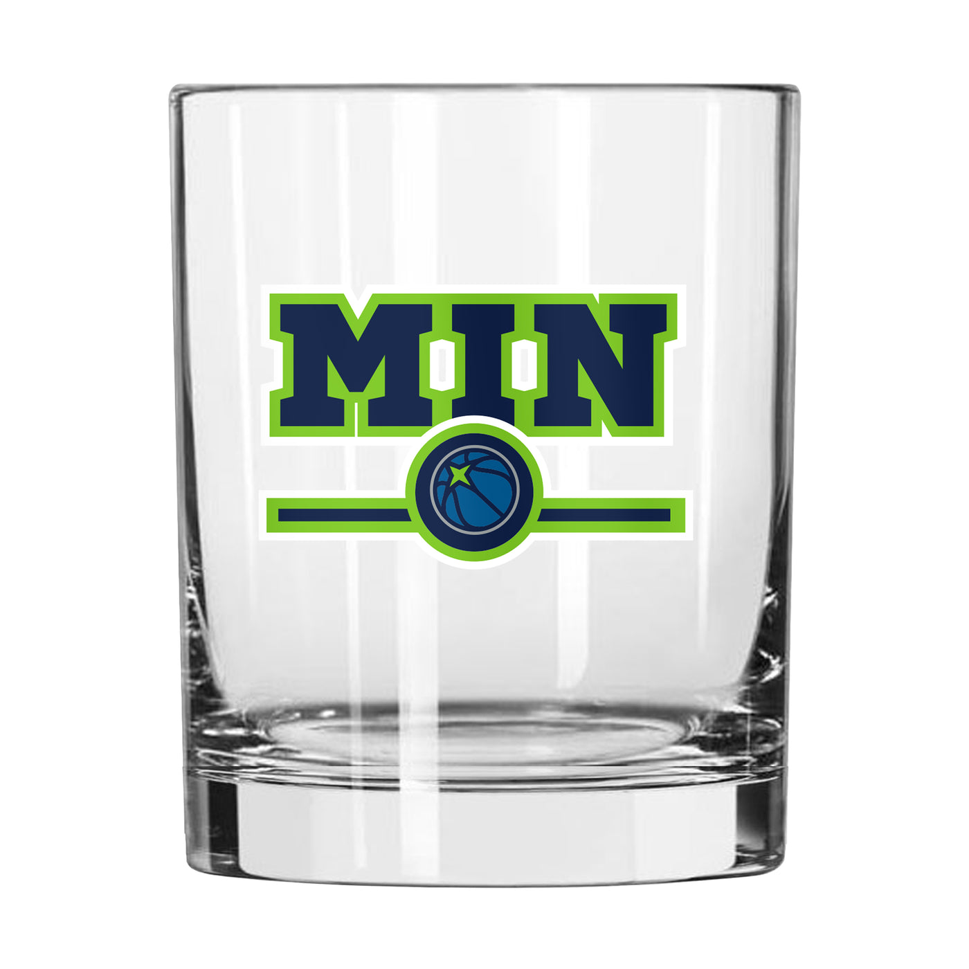 Minnesota Timberwolves 14oz Letterman Rocks Glass