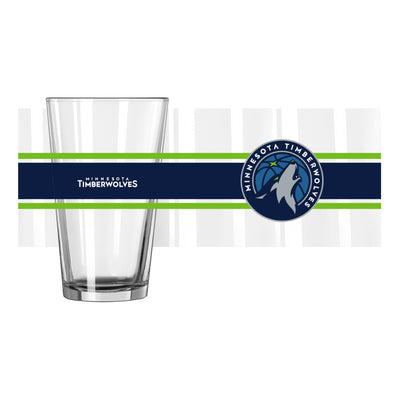 Minnesota Timberwolves 16oz Stripe Pint Glass