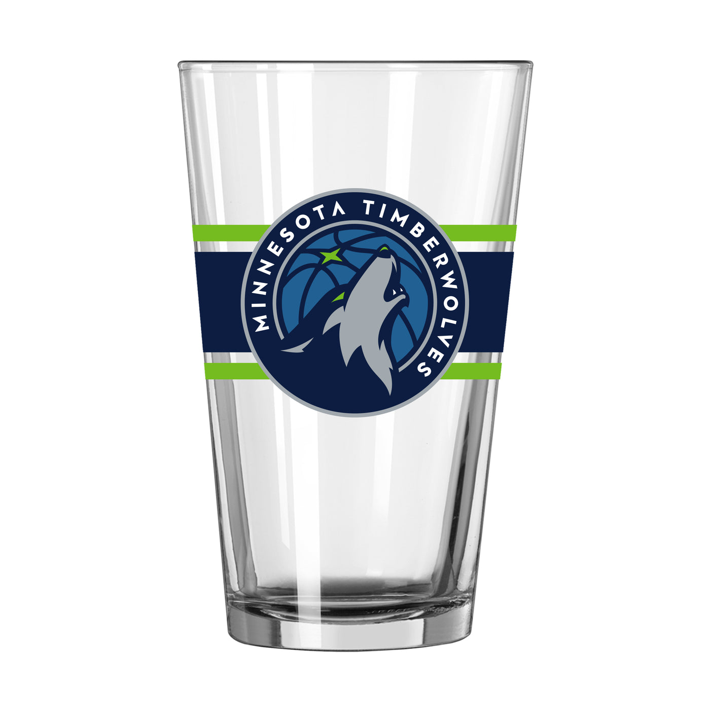 Minnesota Timberwolves 16oz Stripe Pint Glass