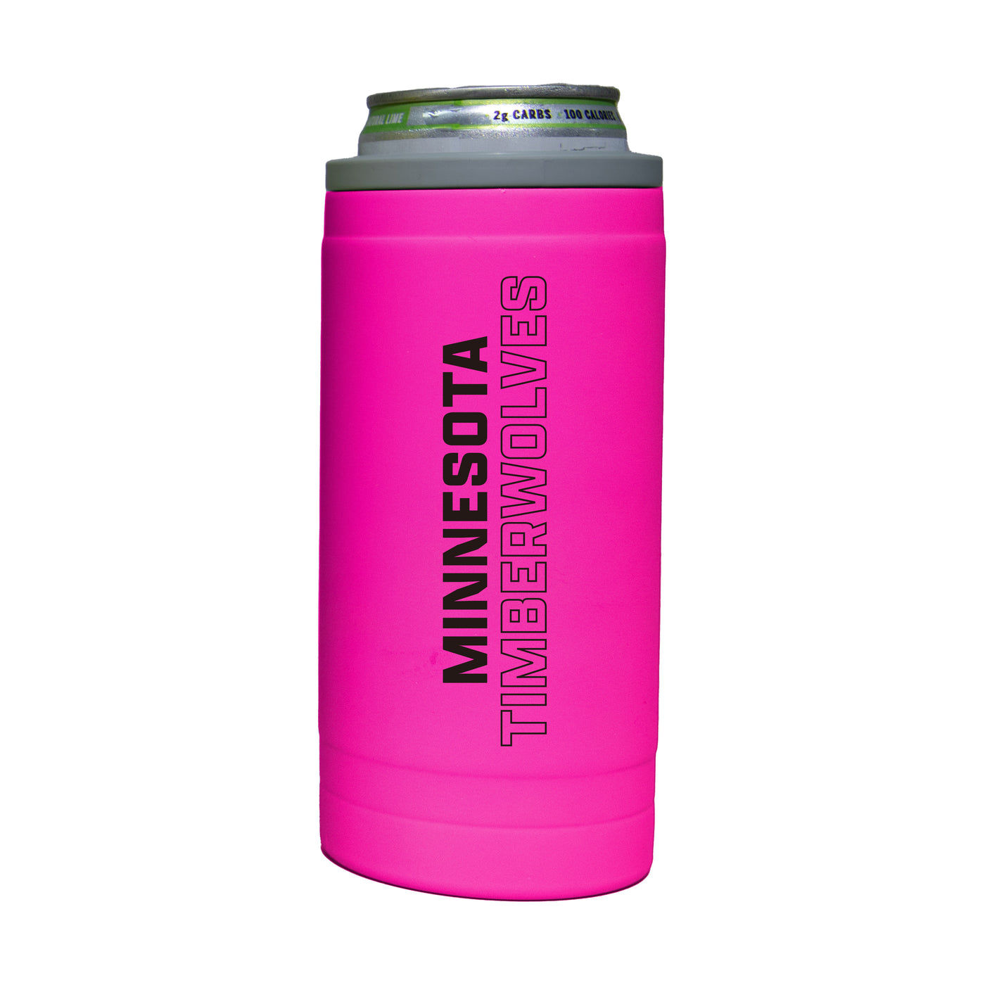 Minnesota Timberwolves 12oz Electric Stacked Soft Touch Slim Coolie