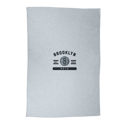 Brooklyn Nets Athletic Gray Sublimated Sweatshirt Blanket