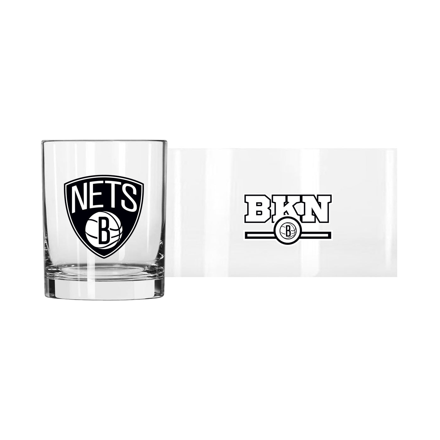 Brooklyn Nets 14oz Letterman Rocks Glass