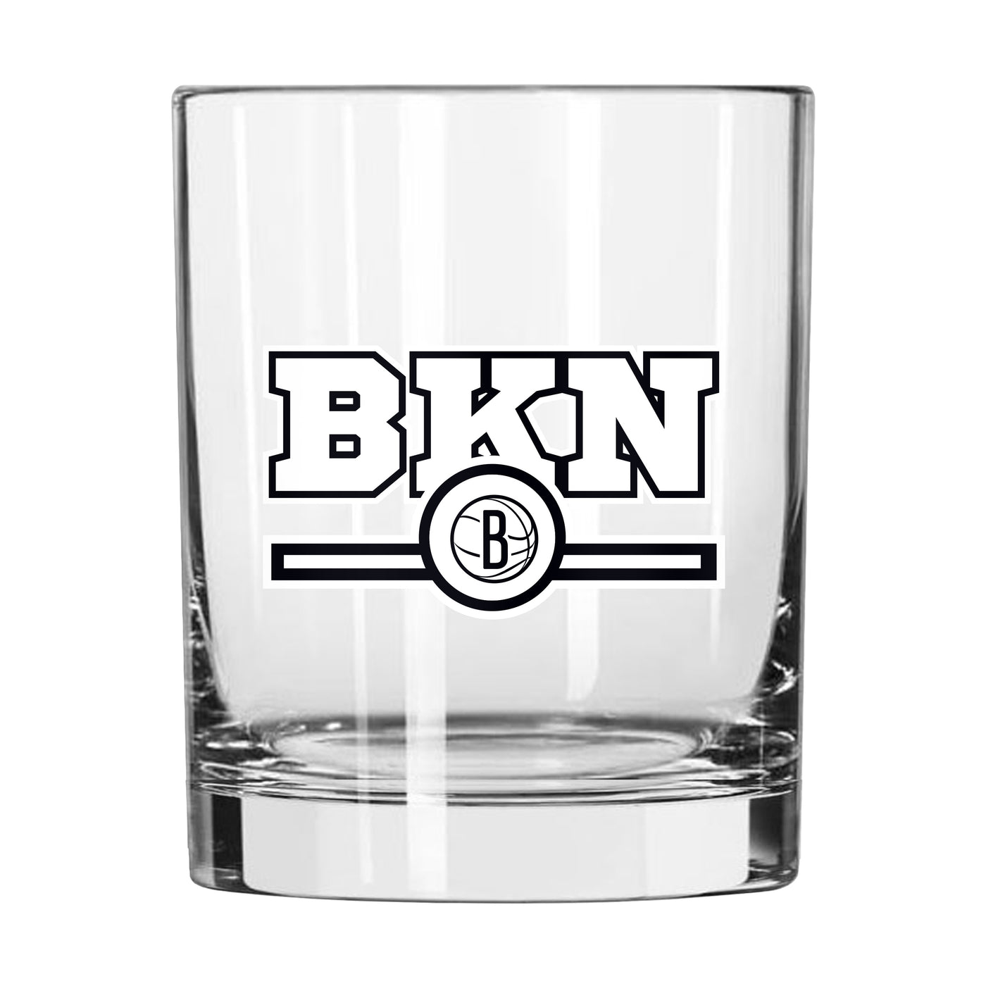 Brooklyn Nets 14oz Letterman Rocks Glass