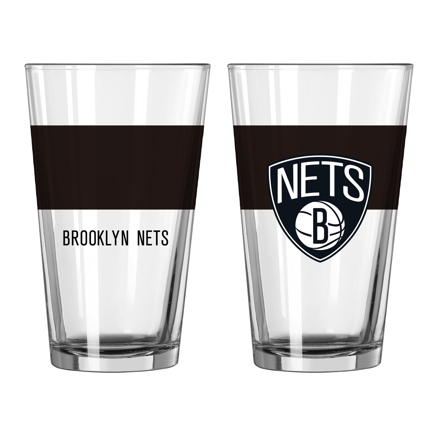 Brooklyn Nets 16oz Colorblock Pint Glass