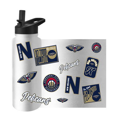 New Orleans Pelicans 34oz White Dreamweave Quencher Bottle