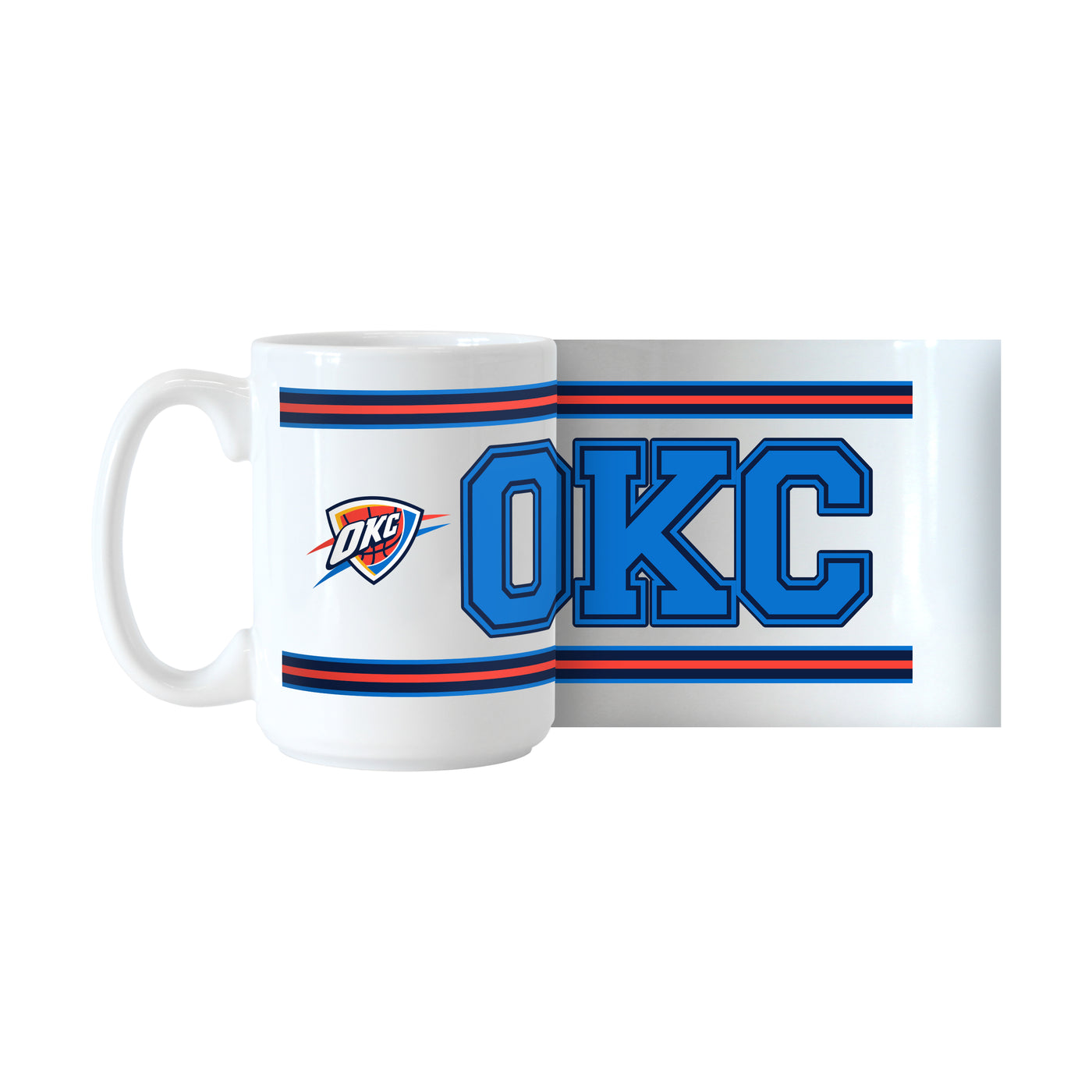 Oklahoma City Thunder 15oz Overtime Stripe Sublimated Mug