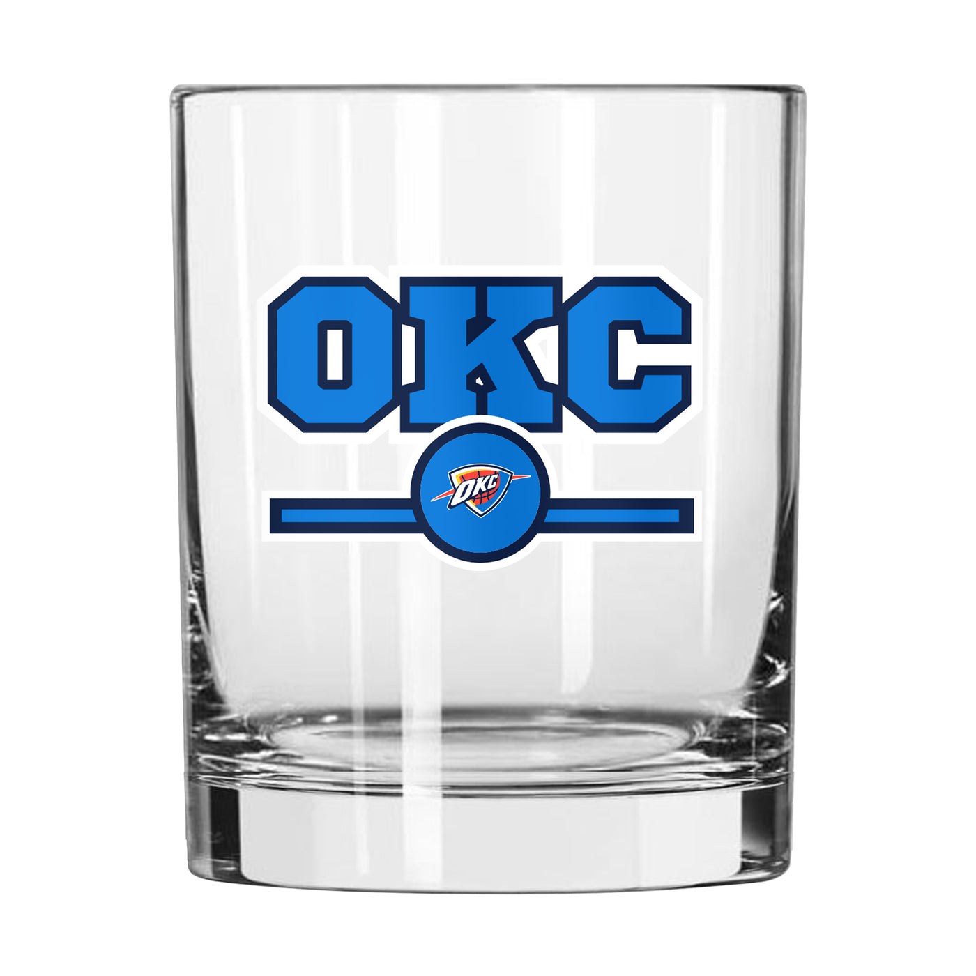 Oklahoma City Thunder 14oz Letterman Rocks Glass