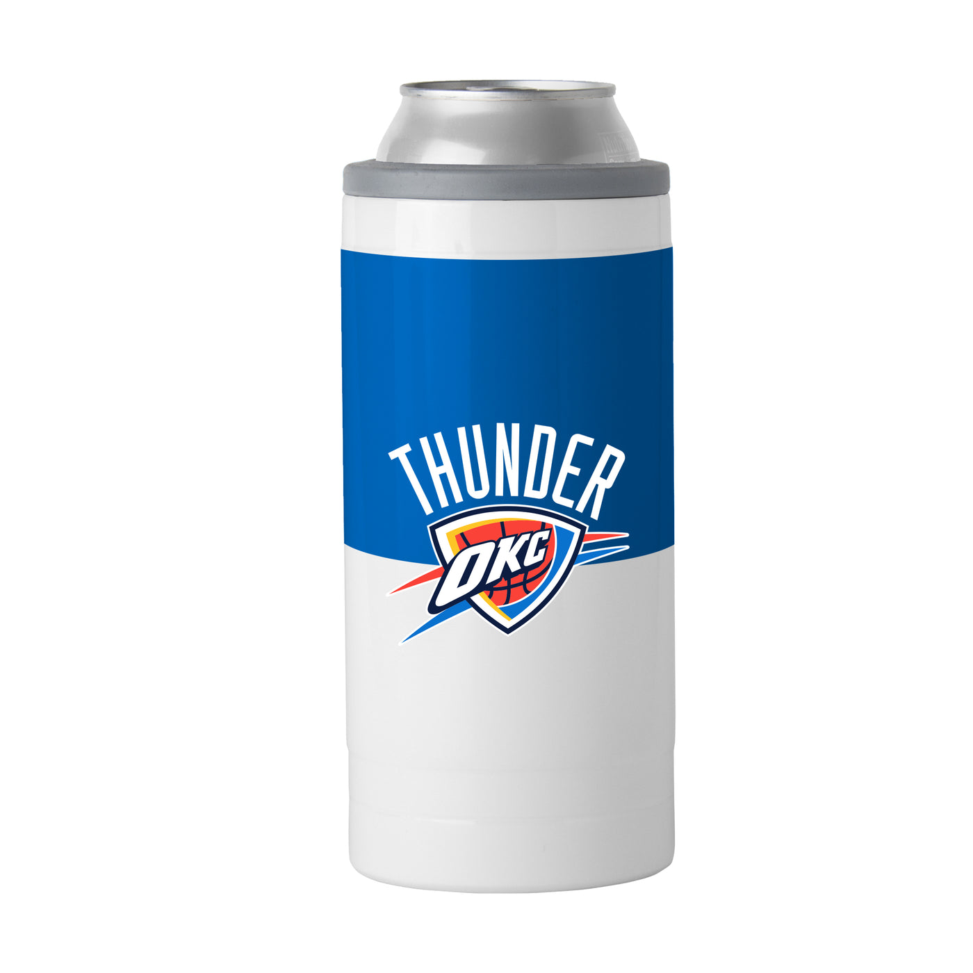 Oklahoma City Thunder 12oz Colorblock Slim Can Coolie