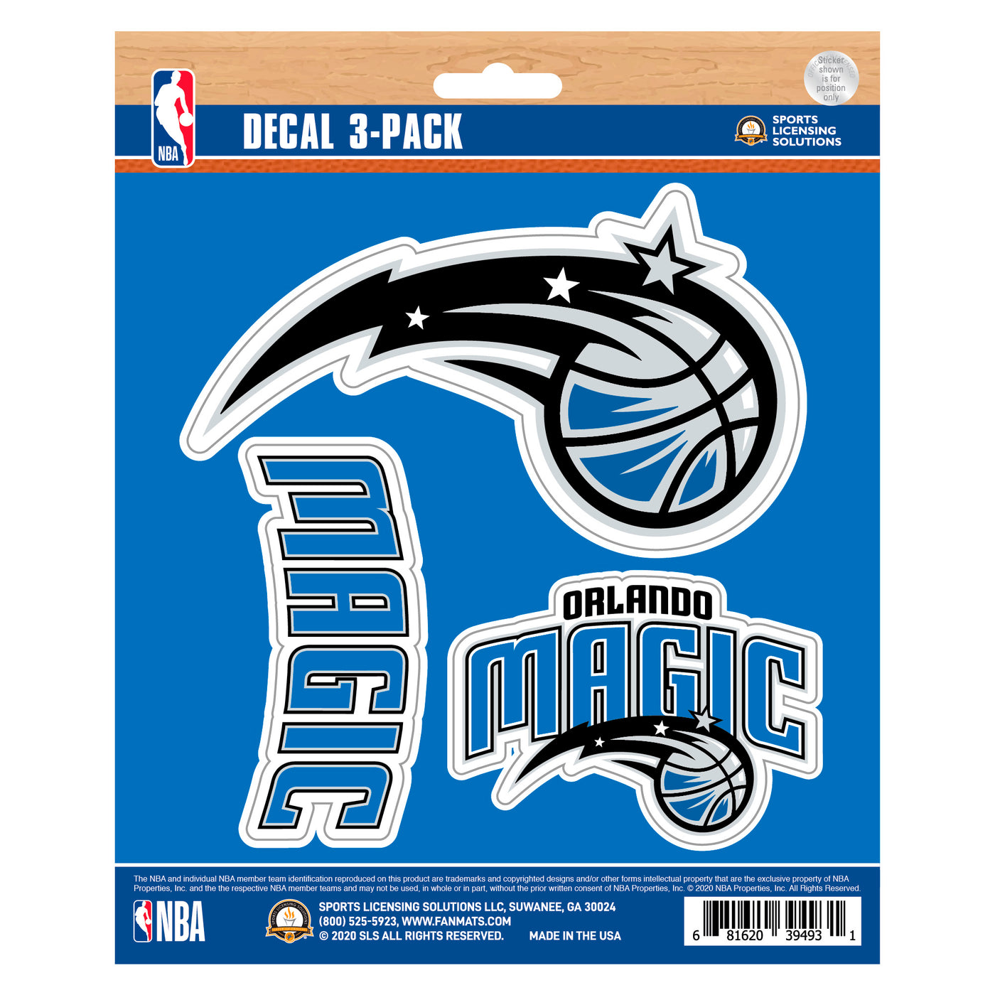 NBA - Orlando Magic Decal 3-pk
