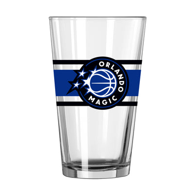 Orlando Magic 16oz Stripe Pint Glass - Logo Brands