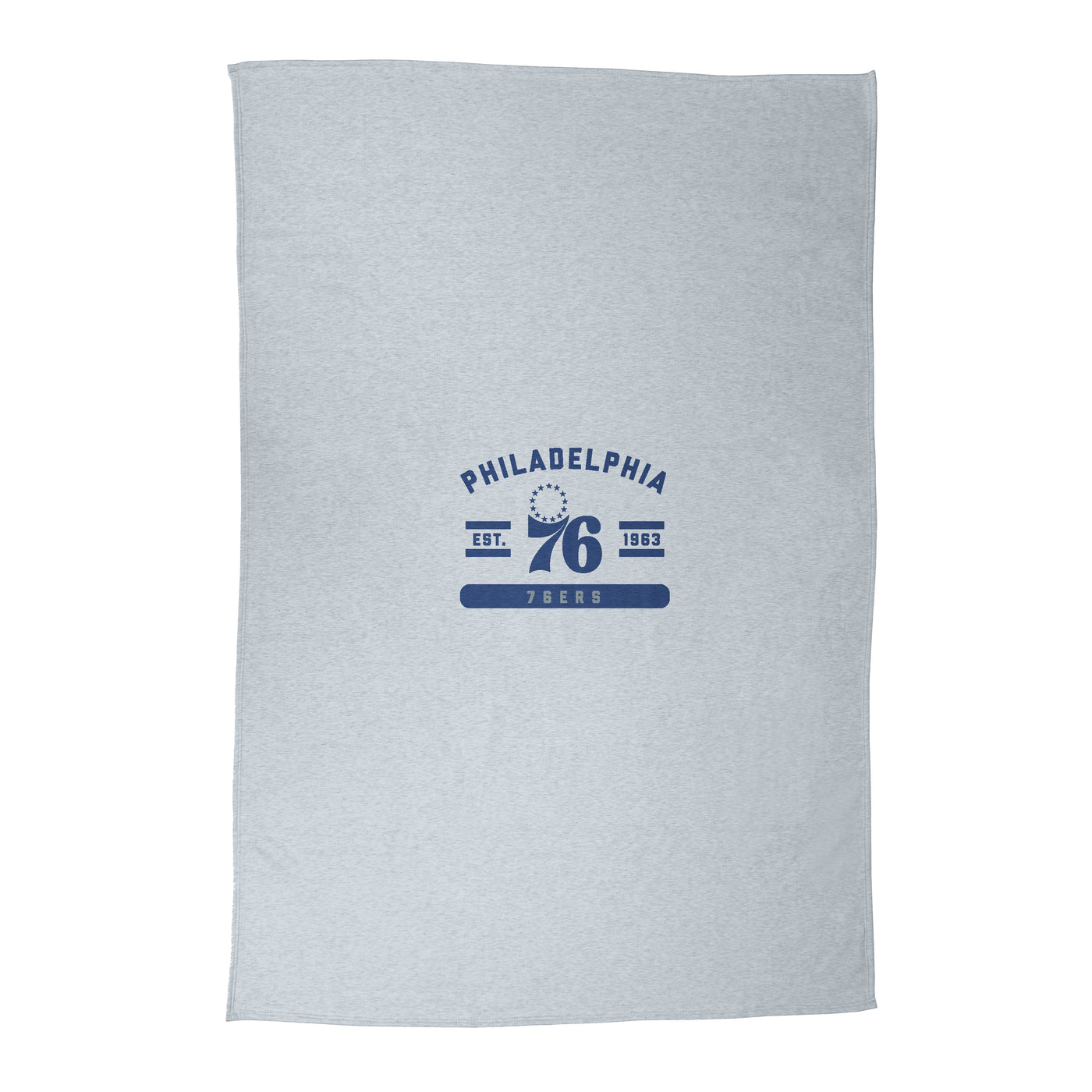 Philadelphia 76ers Athletic Gray Sublimated Sweatshirt Blanket