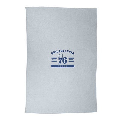 Philadelphia 76ers Athletic Gray Sublimated Sweatshirt Blanket