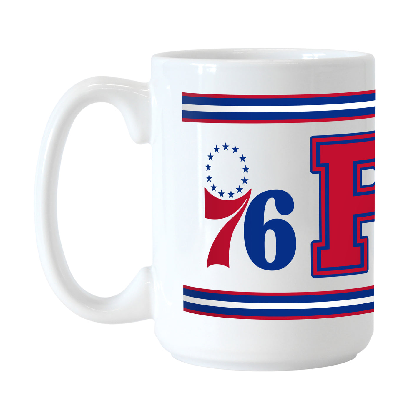 Philadelphia 76ers 15oz Overtime Stripe Sublimated Mug