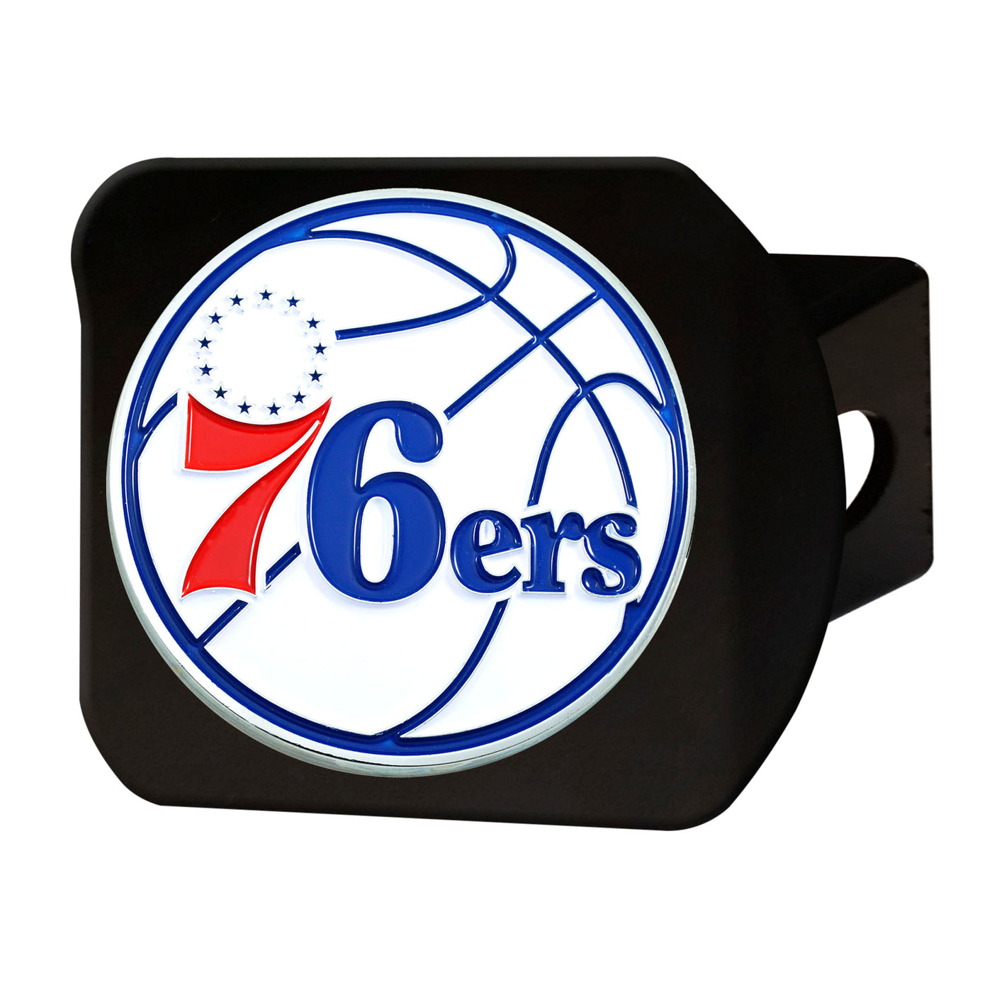 NBA - Philadelphia 76ers Color on Black Hitch Cover