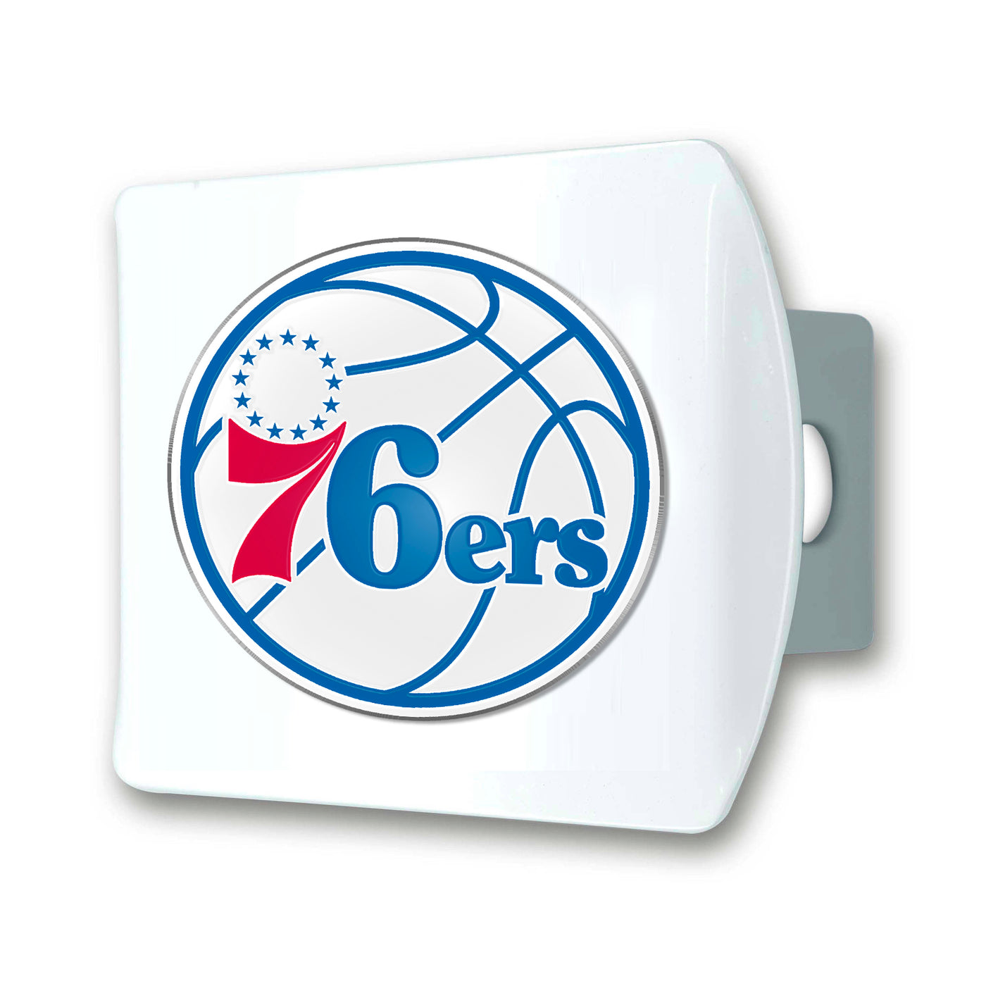 NBA - Philadelphia 76ers Color on White Hitch Cover