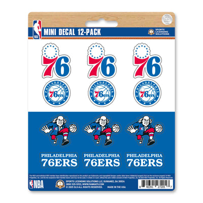 NBA - Philadelphia 76ers Mini Decal 12-pk