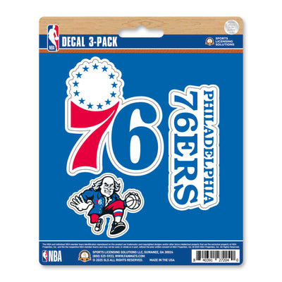 NBA - Philadelphia 76ers Decal 3-pk