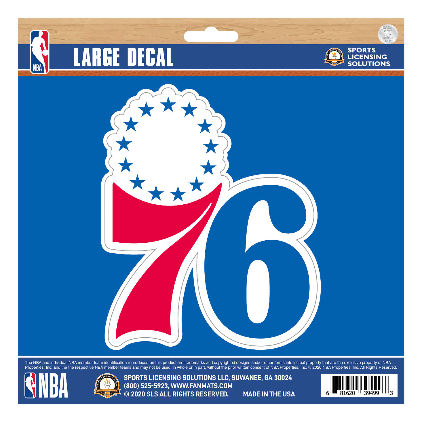 NBA - Philadelphia 76ers Large Decal