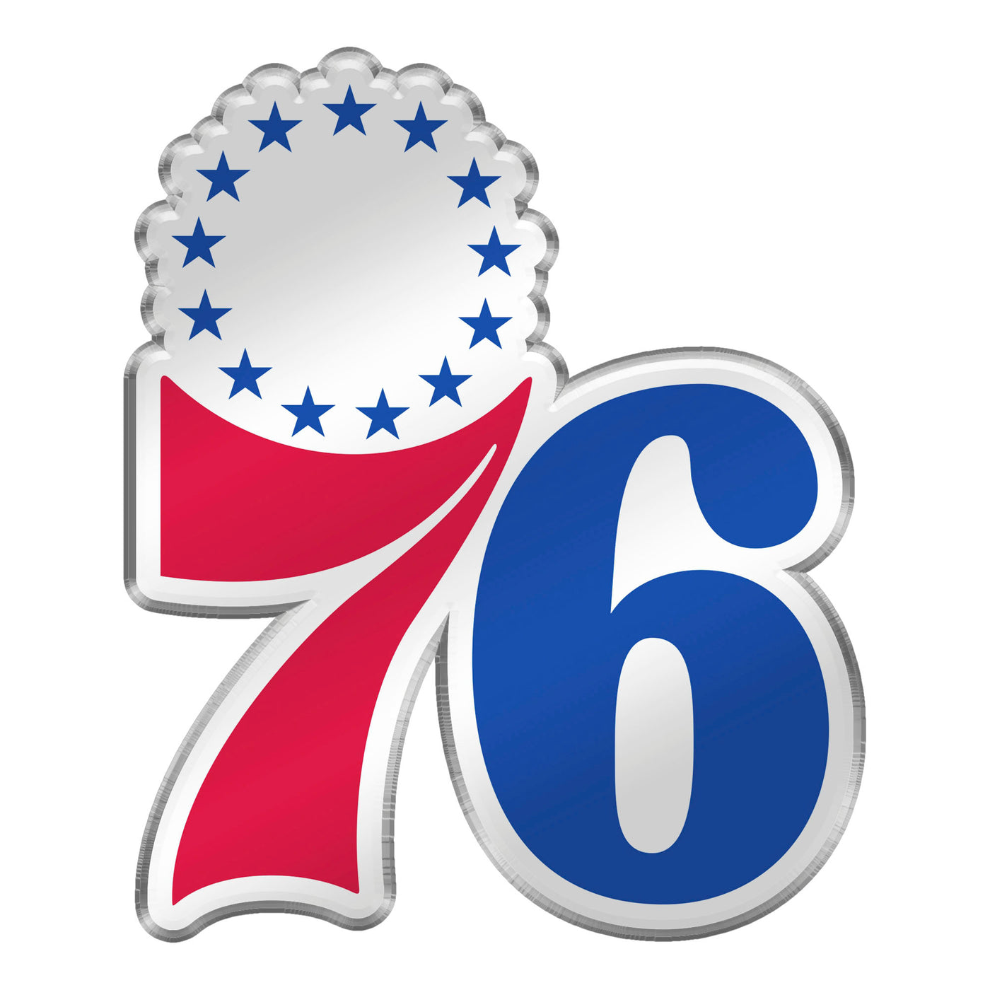 NBA - Philadelphia 76ers Embossed Color Emblem